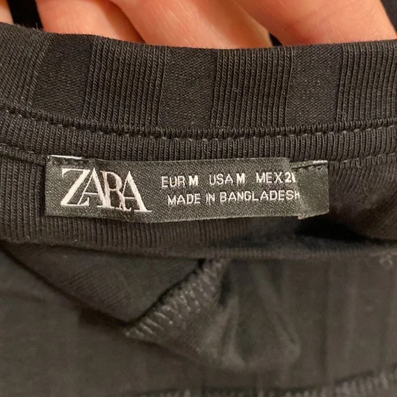 Zara Black Ribbed Midi Dress. Size M . Style 4174/653/800 - Picture 3 of 8